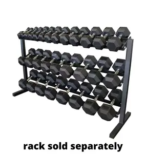 Rubber Hex Dumbbells Sets 5-50LB (550LB)