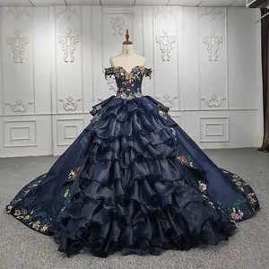 Luxury Satin Splendor: Appliqued Party Evening Quinceañera Dresses