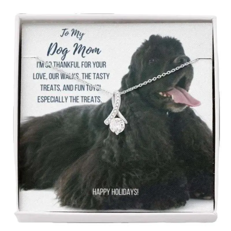 Dog Mom Necklace, Gift Necklace With Message Card Black Cocker Spaniel Dog Mom Beauty Necklace, Beautiful Necklace Gifts for Mom - Perfect Mother's Day Jewelry, Thoughtful & Meaningful Gift for Mother
