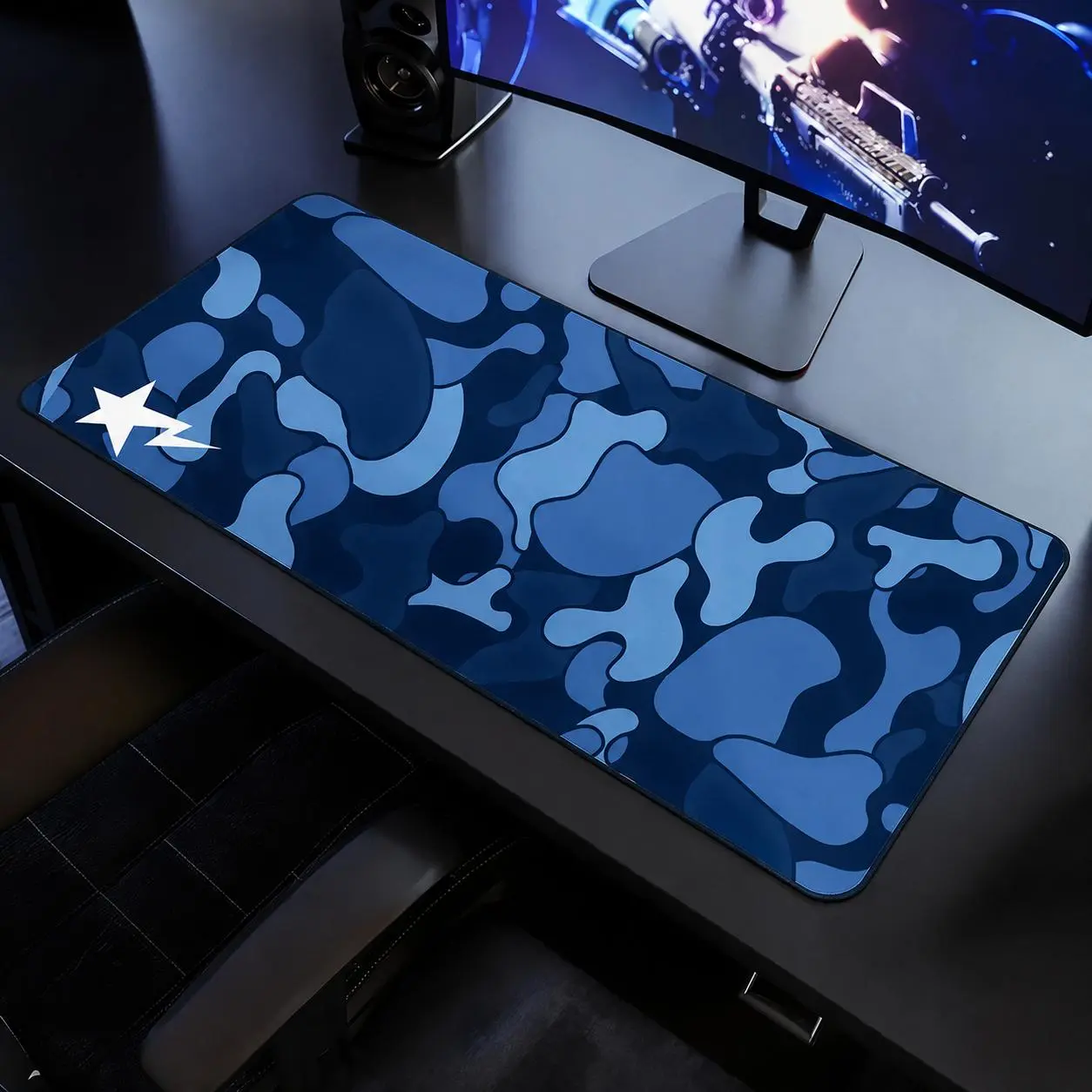 Blue Camo Extra Large Hypebeast Desk Mat Keyboard Mouse Pad | E-Sports Desk Mat | Desk Decor for Gamers | Boys' Rooms Gift large mousepad