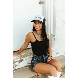 Black Spaghetti Strap Crop Tank