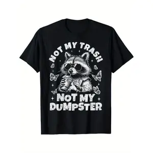 not my trash not my funny raccoon t shirt black