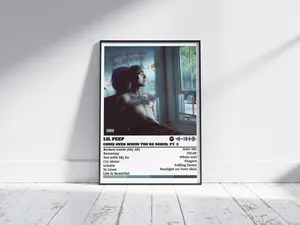 Lil Peep Poster Print - Come Over When You're Sober Pt. 2 - Music Poster - Album Cover Poster - Wall Decor - Music Gift - Room Decor