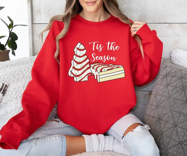 Tis the Season Sweatshirt, Christmas Tree Sweatshirt, Little Debbie, Christmas Cake Sweatshirt, Holiday Sweater, Christmas Sweater  T-shirt, sweater and Hoodie