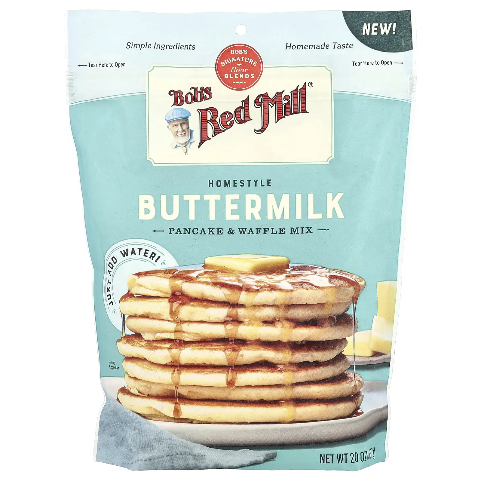 Bob's Red Mill Homestyle Buttermilk Pancake & Waffle Mix, 20 oz (567 g) Bob's Red Mill Homestyle Buttermilk Pancake & Waffle Mix, 20 oz (567 g)