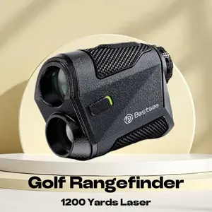 Bestsee Golf Rangefinder KF1000 - 1200 Yards Range, 7X Magnification, Slope Compensation, USB-C Rechargeable, Gray-Black Magnet Strip