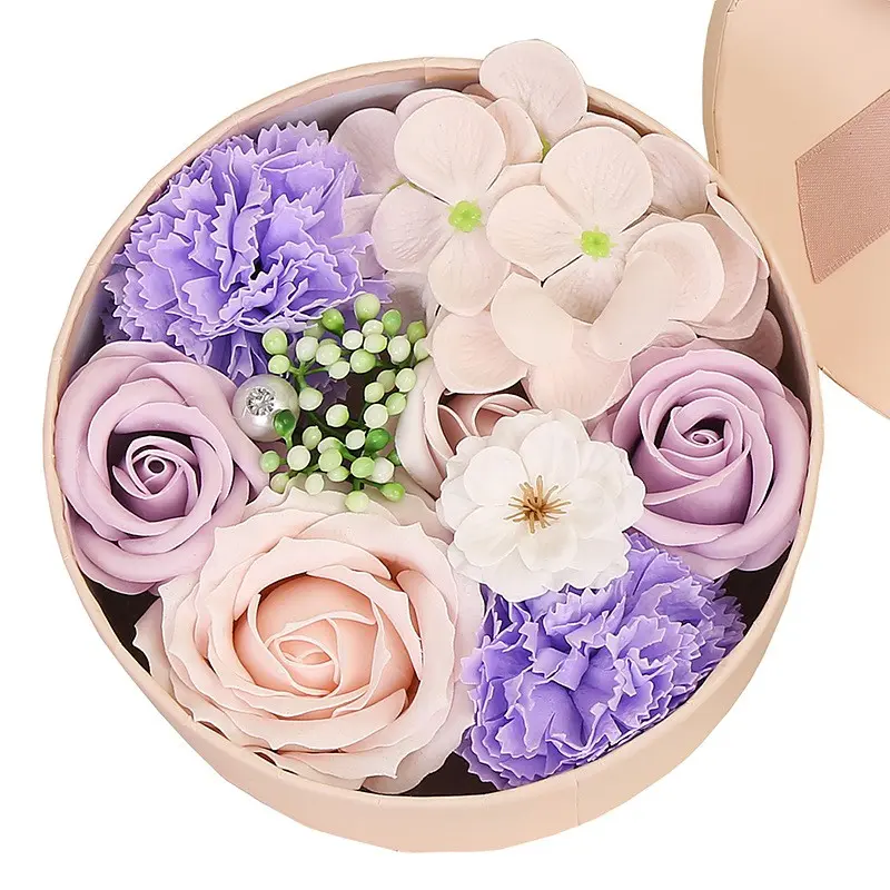 Rose Scented Soap Flower Gift Box Set, Realistic Flowers, Delicate Foam, Perfect Valentine's Day & Birthday Gift, Decorative and Practical