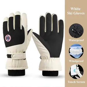 Outdoor Winter Gloves Touchscreen Windproof Full-Finger Fleece Lined for Men Women Sports Travel Daily
