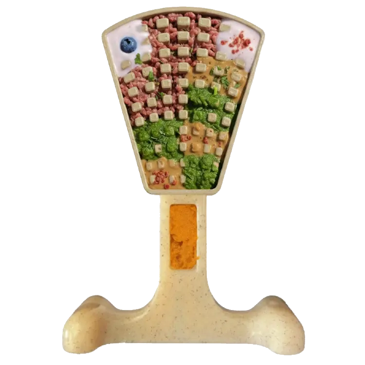 Waffle Tower Nylon Chew & Enrichment Toy | 2-in-1 for Aggressive Chewers | SodaPup