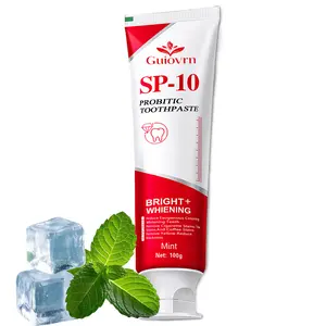 Guiovrn SP-10 Probiotic Toothpaste,SP10 whitening toothpaste– Natural Whitening for Coffee & Tea Stains,12-Hour Freshness–Vegan & Fluoride-Free