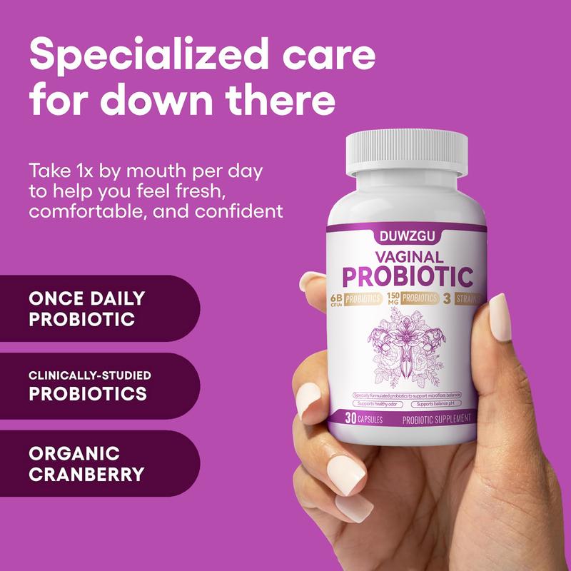 Probiotics for Women - pH Balance, Odor Control, Yeast Balance, Feminine Health - with Organic Prebiotics and Cranberry Extract