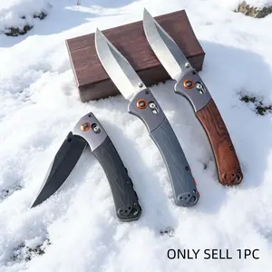 1pc 15080 Folding Knife, Portable Multipurpose Knives, Fashionable Design, Durable Kitchen Tool, Fruit Cutter, Ideal for Hiking, Camping, Picnics, Men's Gift