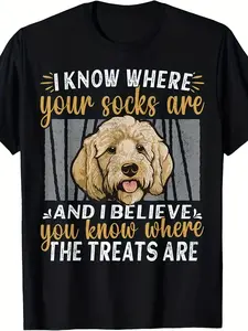 Mini Golden Doodle I Know Where Your Socks Mini T-