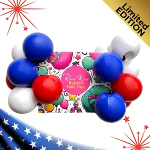 8 Pcs Fireworks Bubble Hair Ties - Royal Kyree
