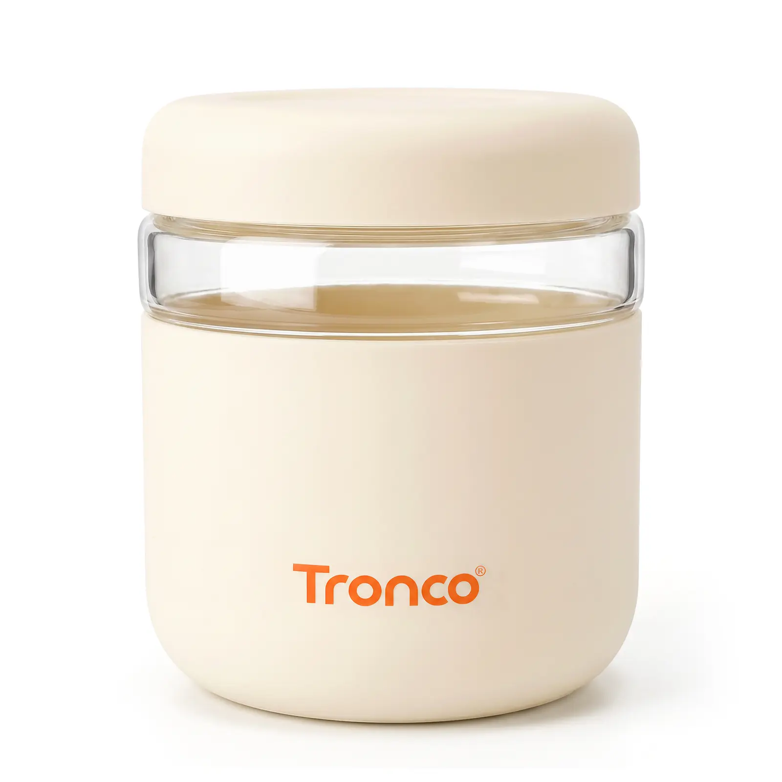 Tronco 32 oz Glass Food Storage & Lunch Bowl Containers with Airtight Lids | Leakproof Meal Prep Container with Silicone Sleeve, Microwave & Dishwasher Safe, Soup & Stew, Office Lunch, BPA-Free, 1 Pack