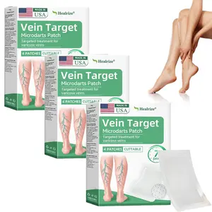 2Box Vein Target Microdarts Patch, Professional Varicose Veins Treatment for Legs, Improves Blood Circulation, Natural Ingredients Varicose Vein Patches for All Skin Types Smooth
