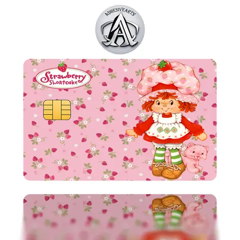 1980's Strawberry Shortcake Debit Card Stickers/Skins - High Quality Vinyl for Customization and Personalization