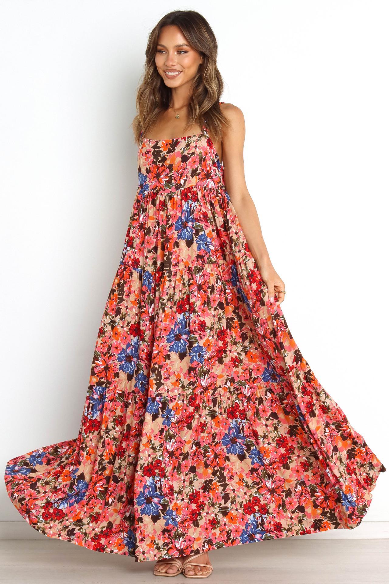 New Boho Beach Resort Sexy Sling Dress