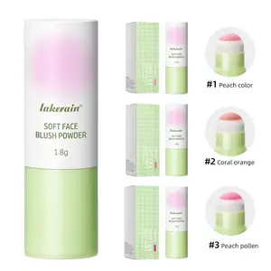 Soft Face Blush Powder with Blender for on-the-go Touch-ups, Lightweight, Buildable, Matte & Natural Finish Blush Stick, Makeup, Cosmetic