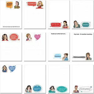 12 count Funny Notepads for Coworkers Funny Sticky Notes for Office Adult Work Gifts Supplies 3 x 4 in Sarcastic Memo Pads 30 Sheets Per Pad(Cute)
