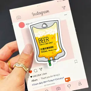 Funny IV Bag Phone Grip Holder | Cute Novelty Drip Bag Popsocket Stand | Humor Nurse Doctor Phone Accessories Gift for Women Girls iPhone Android
