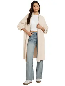 ODODOS Women's Cardigan Sweater Longer Length Open Front Drape Coatigan Warm Soft Knit Long Sleeve Outerwear
