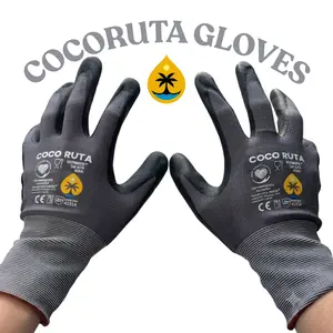 New Release COCO RUTA Nitrile Foam Work Gloves 12 Pairs, Breathable Grip Safety Gloves for Construction, Warehouse, General Use M L XL