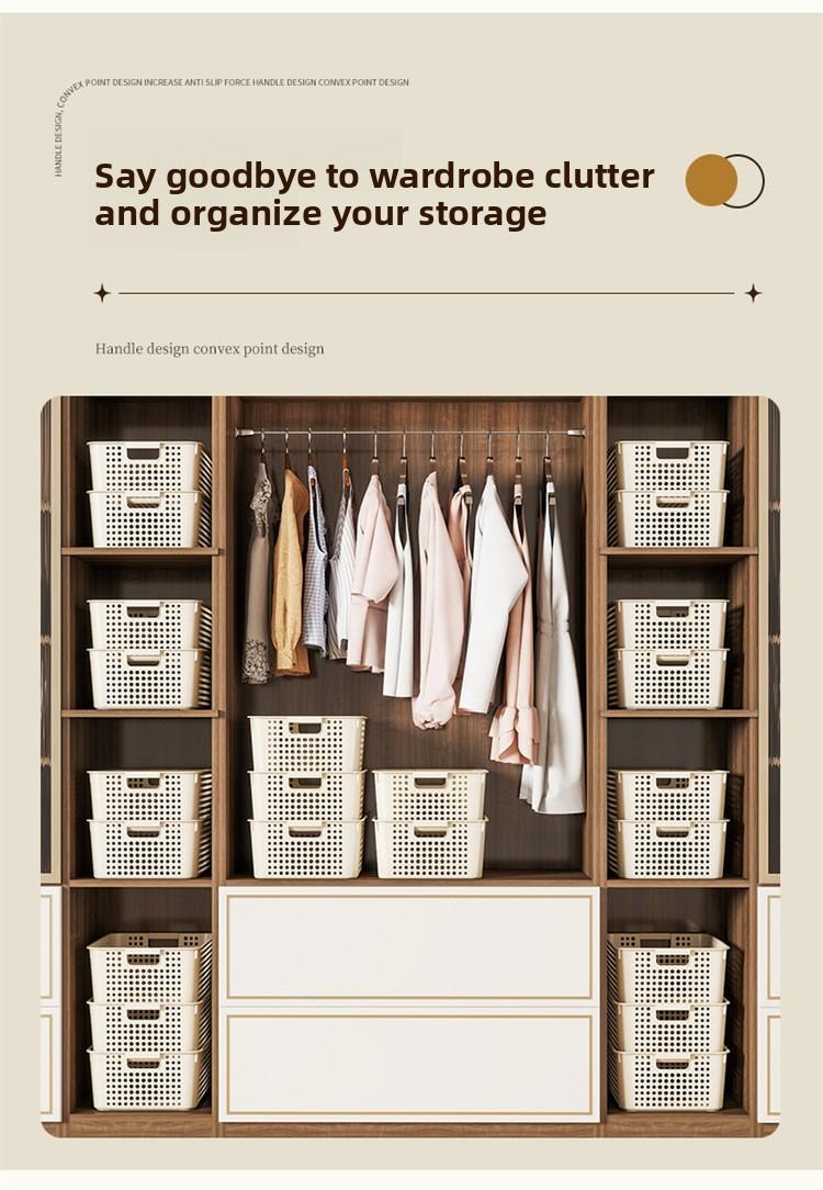 3Pcs Aestheti Nesting Storage Bins Minimalist Cream Series Organizer Set Perfect for Clothes, Toys & Kitchen Home Essentials