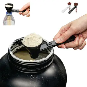 2 Pcs Protein Powder Sliding Spoon,High Quality Funnel for Pre Workout Creatine Powder Formula,Coffee Milk Smoothie Chocolate Powder Kitchen Utensils BPA Free Plastic,Perfect Gift for Valentine's Day Father's Day Anniversary