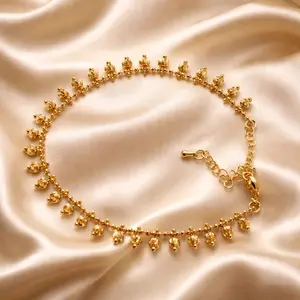 Rose Anklet - Elegant Gold Color Anklet with Delicate Floral Design for Women's Footwear Accessory