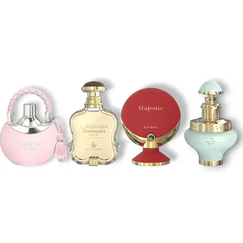 Le Falcone Bundle | Juman Exclusive + Majestic Women + Symphony Melody + Bonita La Rose | Women's Fragrance | 100 Ml - 3.4 OZ | Eau De Parfum | Turkish Rose - Litchi & Rhubarb