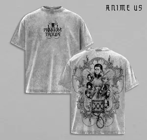 Phantom Troupe - Hisoka - Chrollo - Shizuku - Kurapika Top Hunter x Hunter  Oversized T-Shirt, Genei Ryodan Spider Clan Graphic Tee, Vintage Washed Anime Streetwear Shirt Anime Streetwear