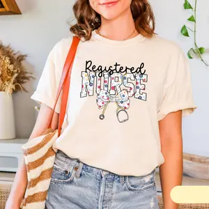 Gildan Registered Nurse Shirt RN Tee Comfortable Durable Gift for Registered Nurse Classic Fit Cotton T-Shirt