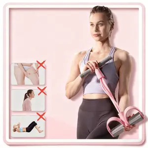 Multifunction Pedal Resistance Band with Soft Handles Anti-Slip Pedals for Full-Body Workouts at Home Gym Ideal for Sit-Ups Yoga Abdominal Training Fitness Equipment