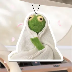 Cartoon Frog Design Car Air Freshener Ornament, Car Rear-view Mirror Decorative Hanging Fragrance Tablet, Car Interior Decoration Accessories, Car Interior Diffusers