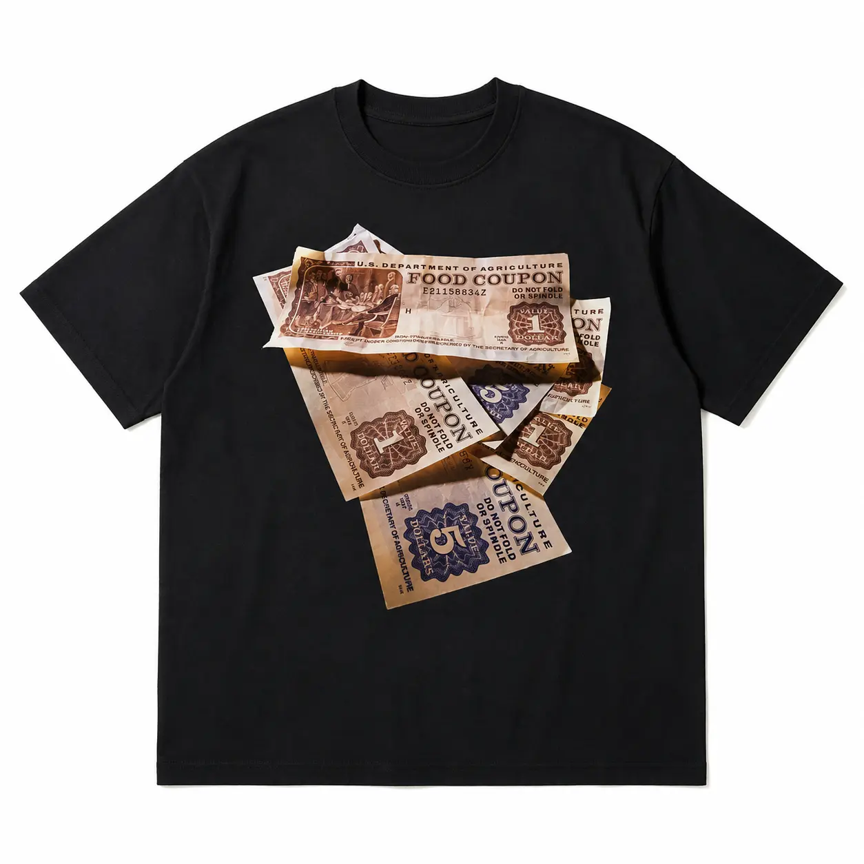 Y2K Surfercore Minimalist Sarcastic 100% Premium Cotton T-Shirt Food Stamp Funny Gangster Food Stamps Retro 80's 90's Squad T-Shirt Aesthetic Graphic Apparel,big,trend,perfect,white,padres,custom,camisas,salon,mystery,bundle,cheer,sassy,glock,embroidered