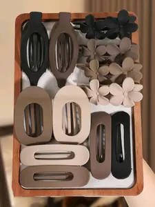 12-Pack Duckbill Clips for Women, Flat Claw Hair Clips, Barrettes Hair Clips, Shark Clip Oval Duck Bill, Strong Hold Non-Slip, Multicolor Gift Set