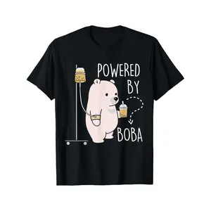 Adorable Polar Bear Bubble Milk Tea T-Shirt Featuring Kawaii Style for Comfortable Casual Summer Wear