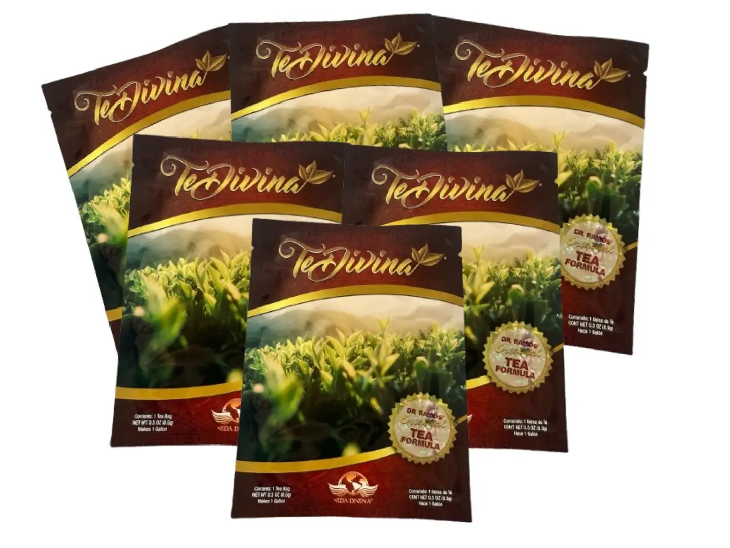 TeDivina Original Herbal Tea Blend 6 Pack 3 oz Bags Caffeine Free 12 Ingredient Tea