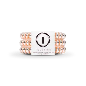 TELETIES - Millennial Pink Small Hair Ties - Strong Grip - No Rip - Reduces Headaches
