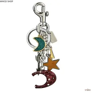 Star Moon Custom Alphabet Key Ring Bag Charm For Women, Lightweight Decor Purse Pendant, Versatile Fashion Accessory For Handbags Backpacks And Daily Keys Styling