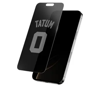 Jayson Tatum Tempered Privacy Screen Protector for Smartphone & Cellphone, Protective Personalized Phone Tech Accessory with Easy Installation Kit