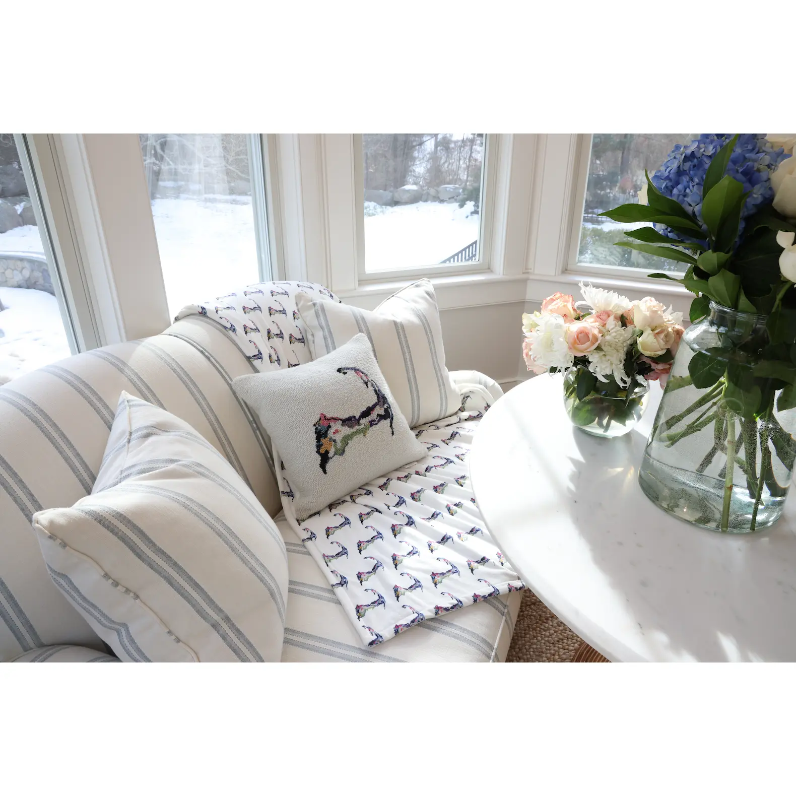 Cape Cod Fuzzy Throw Blanket