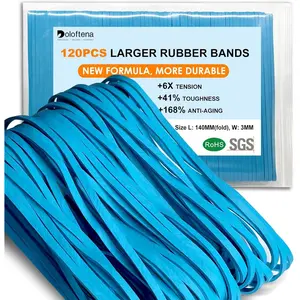 Large Heavy Duty Strong Elastic Rubber Bands 120 Pcs 5.5 Inch Upgrade for Office Supplies and Home Use