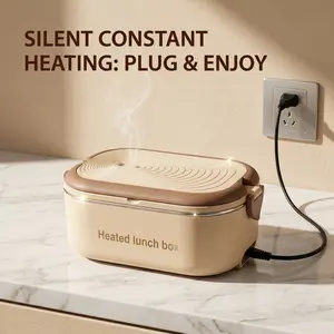 Electric Lunch Box, Portable Food Warmer, Heated LunchBox,1.2L / 1200ml Capacity, Stylish Design,for Office/Travel, for Adults,304Stainless Steel Electric Lunch BoxTableware