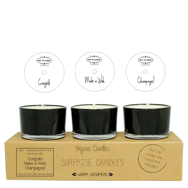 SURPRISE CANDLES - CONGRATS, WISH, CHAMPAGNE