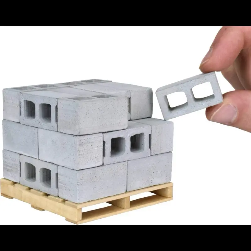 Miniature cement bricks