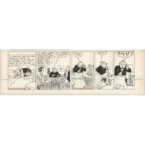 Cap Stubbs and Tippie Original Ink Daily Comic Strip Art Signed and Drawn by Edwina Dumm 1946 8-498