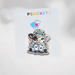 Salty Heifer Cow Phone Grip MagSafe, Highland Cow Bundle, Trucker Hat, Cute Snarky Bougie Western Cap Country Cow, Cute Animal Phone Holder, Sparkly Phone Accessory