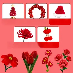 311pcs Mixed Color Chenille Stem Craft Kit, with Floral Tape and Artificial Flower Stems, Allows You to Create Various DIY Handmade Projects. Suitable for Making Artificial Flower Bouquets, Crafts, Home Decor, and Christmas Holiday Gift Decorations
